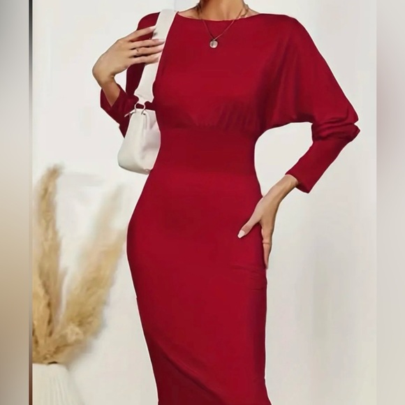 NWT Elegant Red Women's Dress L - Picture 3 of 11